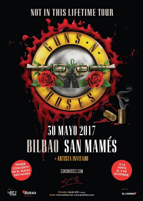 Arranca la venta de entradas para ver a Guns N’ Roses en Bilbao y
