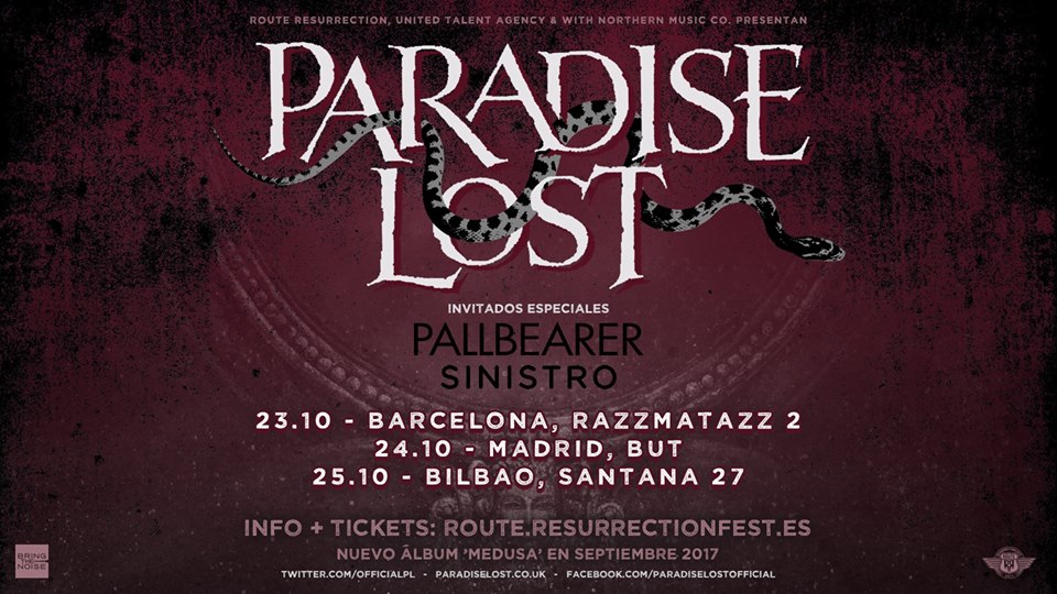 paradise lost españa otoño 2017