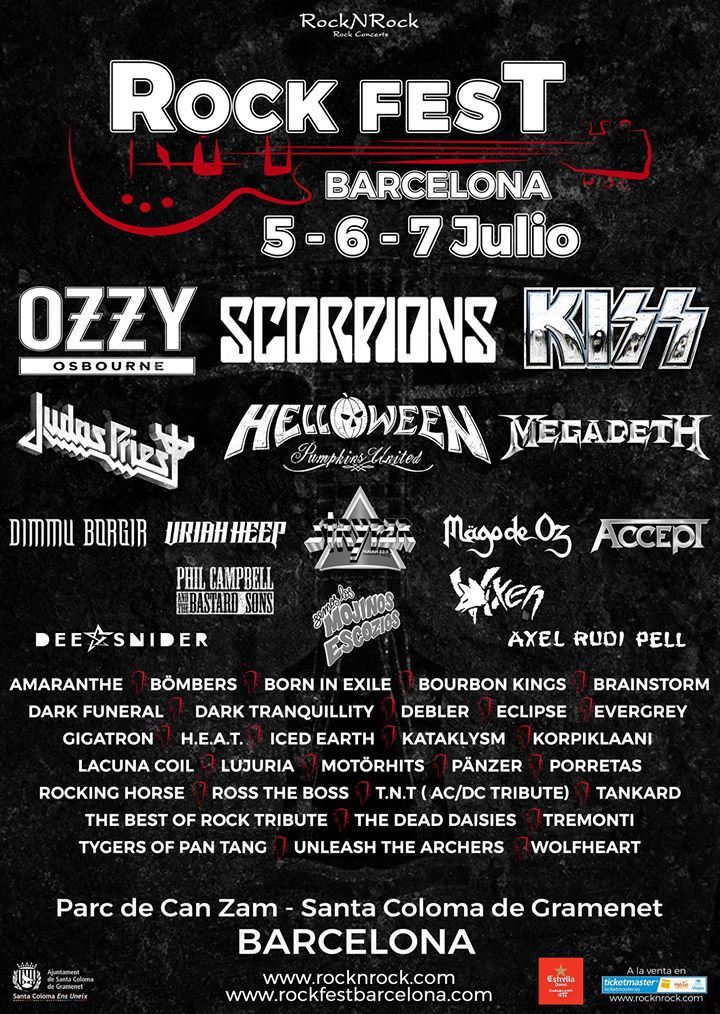 rock fest barcelona cartel marzo