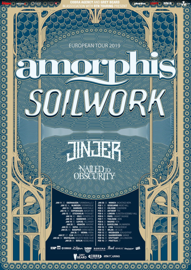 amorphis, soilwork gira 2019