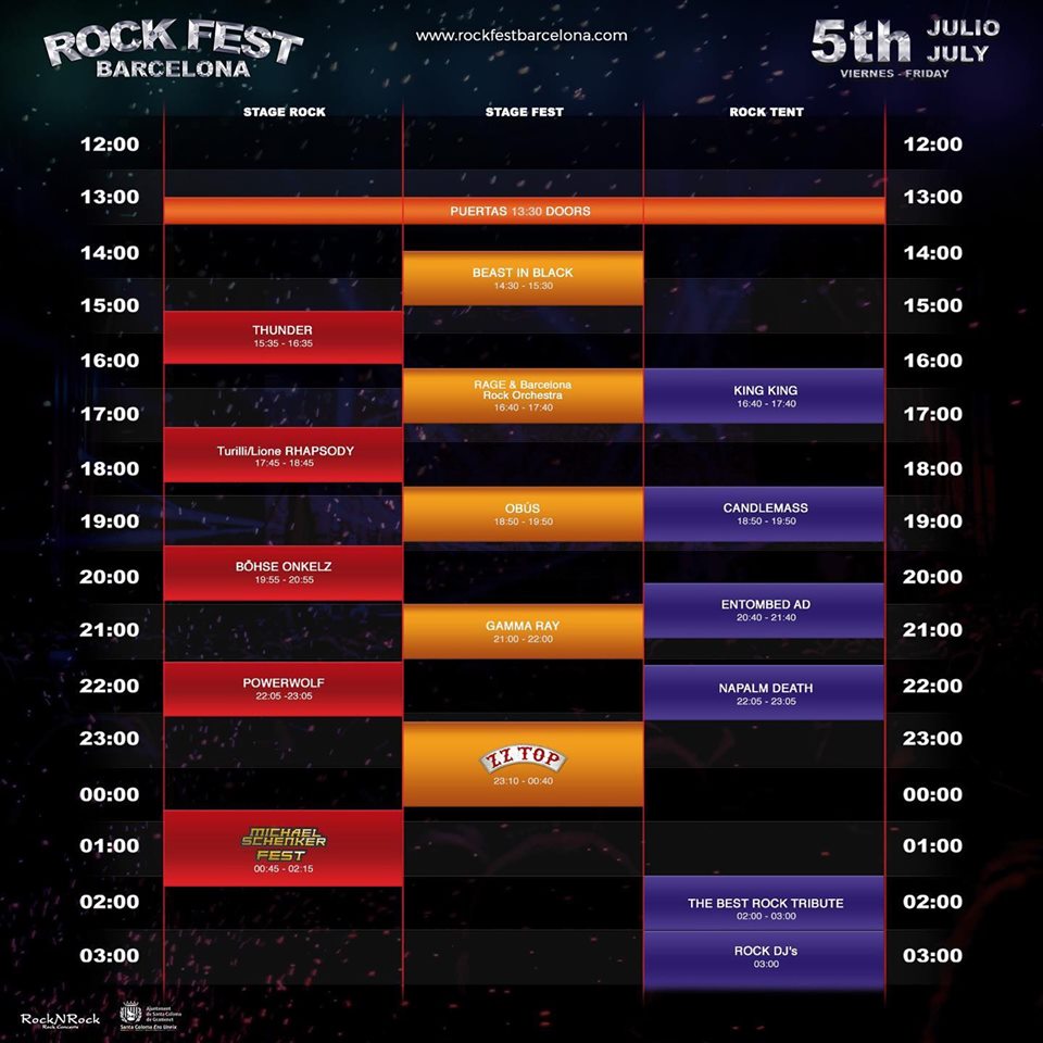 horarios rock fest