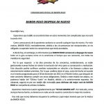 comunicado barón rojo despega de nuevo