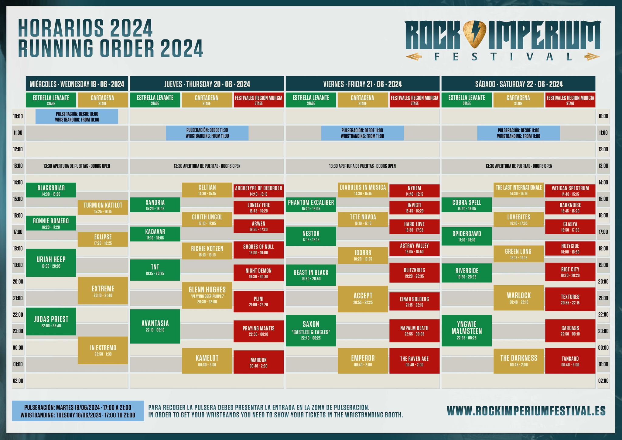 rock imperium festival horarios 2024