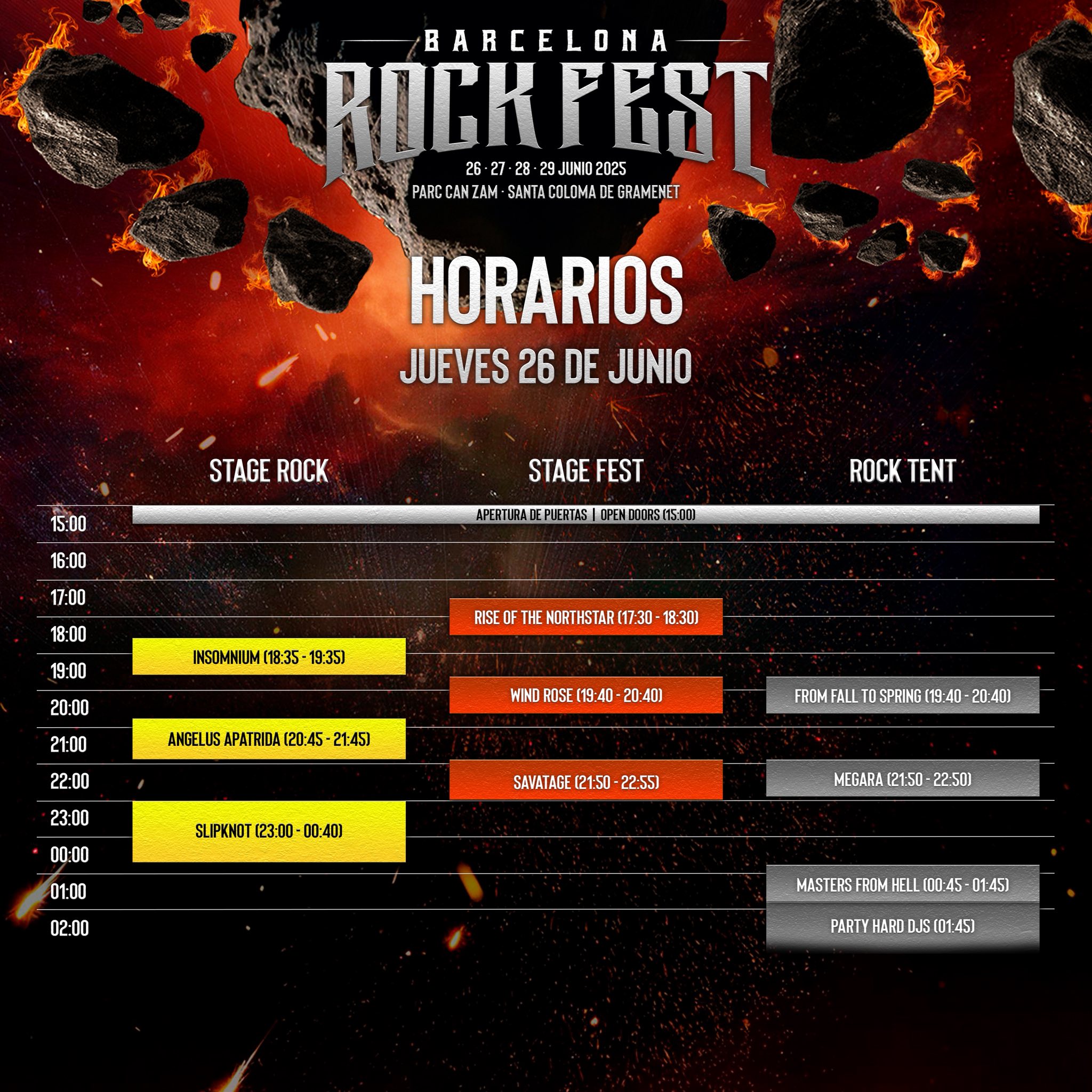 barcelona rock fest 2025 - 26 de junio