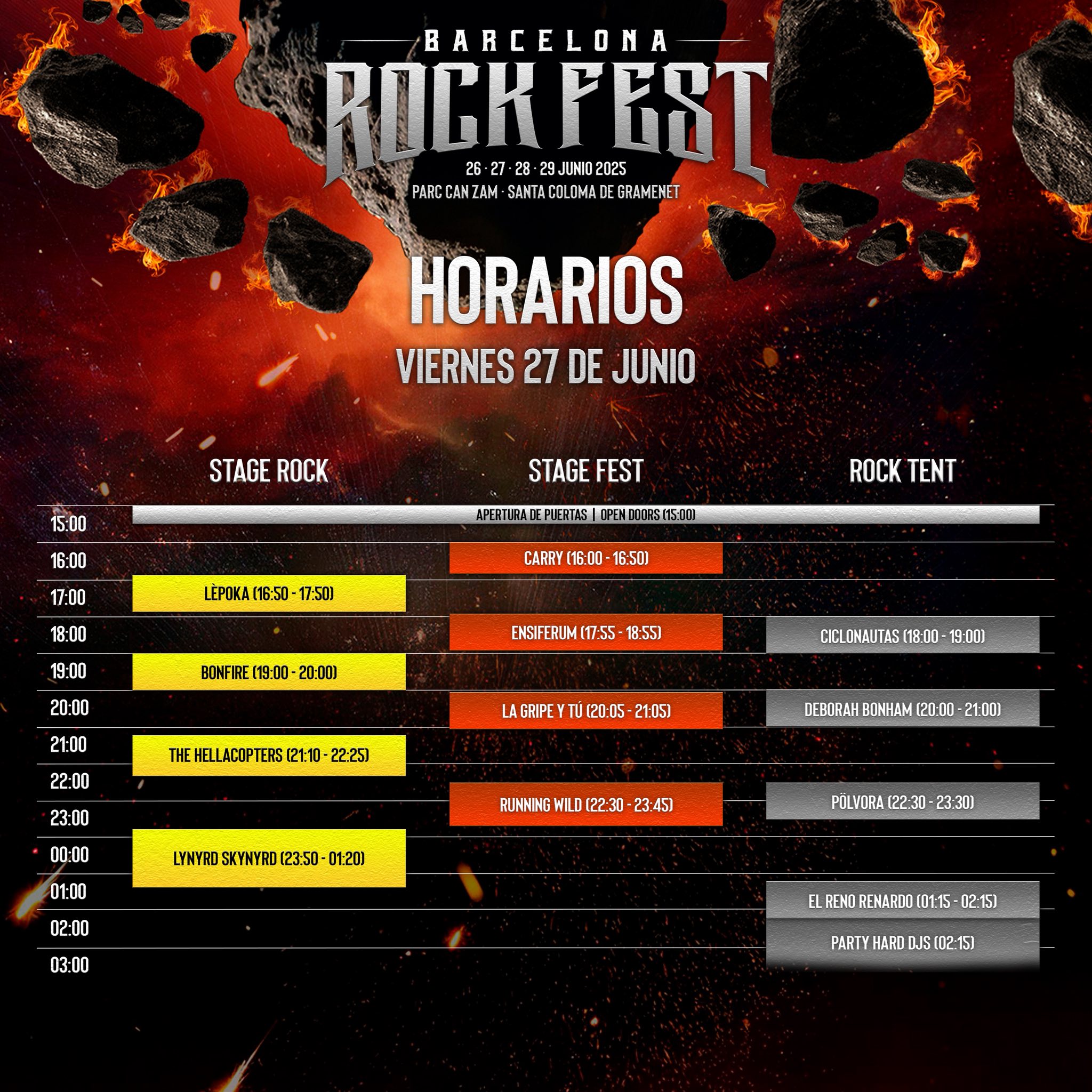 barcelona rock fest 2025 - 27 de junio