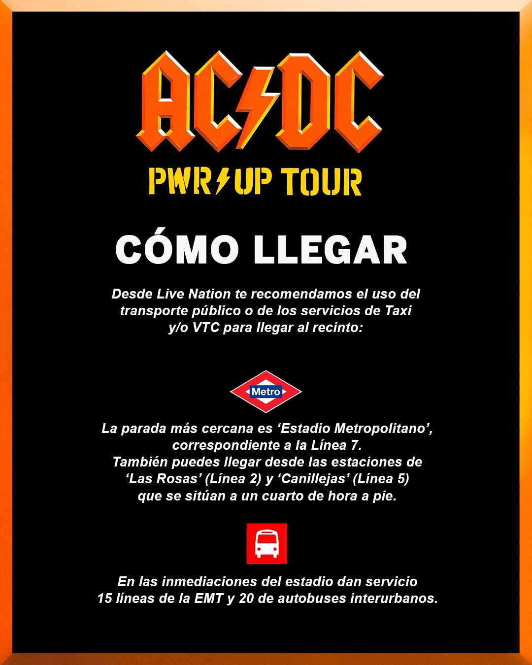 acdc - cómo llegar