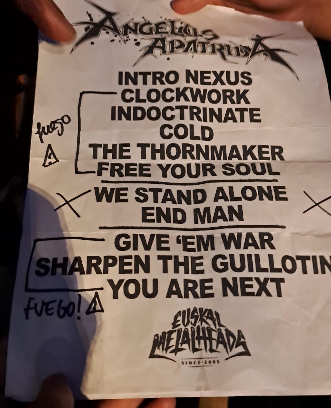 angelus apatrida - setlist euskal metalheads fest