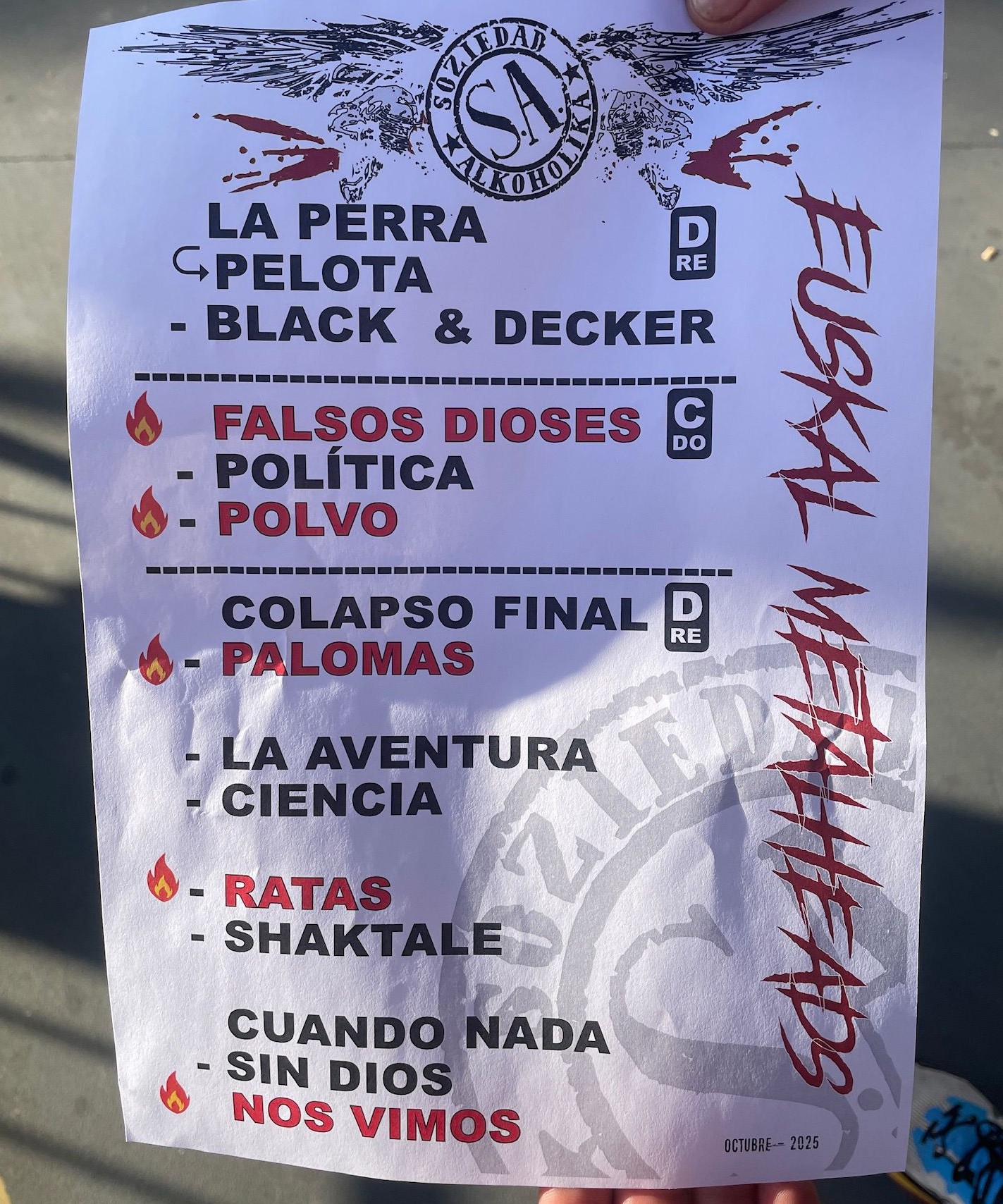sa - setlist euskal metalheads fest