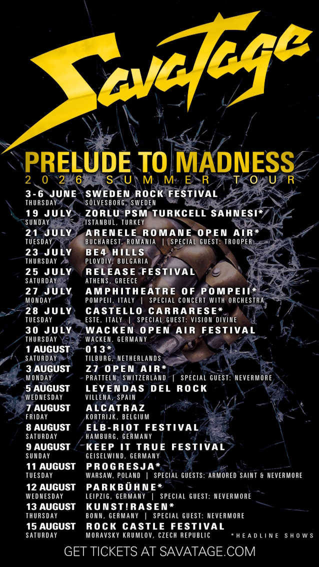 savatage tour 2026