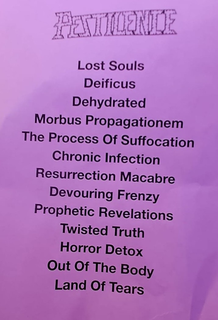 pestilence setlist