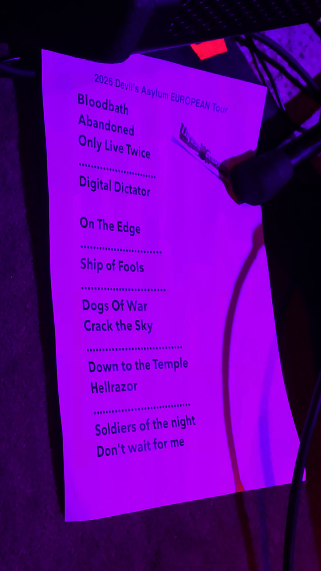vicious rumors - setlist Portugalete